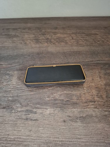 Vintage schwarz leder etui - leder,