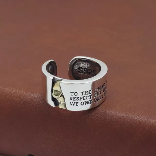 Damen herrenring skull - herrenring, skull-