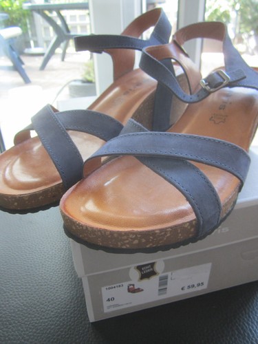 Tamaris sandalette nubuk - tamaris, leder