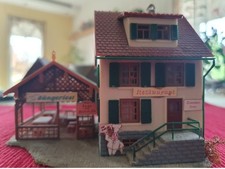 3Stck. Landhäuser u.Restaurant Pension Kibri Faller ?HO Fertigmodelle 1:87gebr.