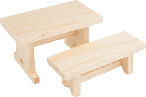 Vbs holzbank tisch - set, stk
