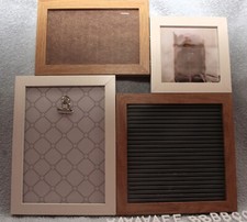 Bilderrahmen, Memobord, Freunde,Deko,Holz weiß-braun,30x30cm,Steckbuchstaben