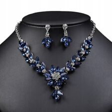 Blaue Blume Halskette und