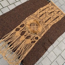 Großer Wandbehang Makramee Wanddeko Boho Ethno vintage Wandbild Midcentury alt