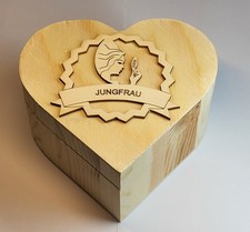 Holz-Schatulle Box in Herzform