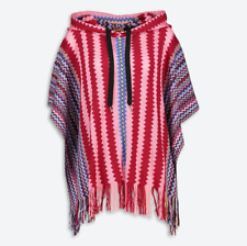 MISSONI Zickzack Wollmischung Poncho mit ausgefranstem Rand - Einheitsgröße - 370£