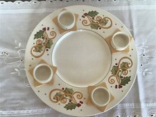 Goebel Adventsleuchter ★* Großer Teller mit Teelicht Einsatz in Stern Form *★OVP