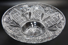 Große, alte Kristallschale, Obstschale, feiner Handschliff, Durchmesser 35 cm