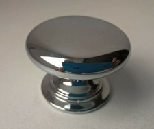 Griff Knopf edelstahl - farben glänzend Ø 3 cm x 2,4 cm Höhe Metallgriff 