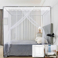 Weiß Moskitonetz Betthimmel