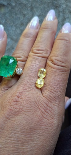 Yellow sapphire stuck - yellow, 2