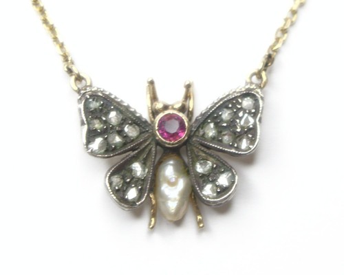 Collier gold silber diam - /silber,