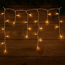 Lichterkette Eisregen Innen