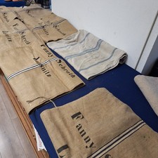 8 alte Leinensäcke 7 davon