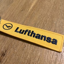 Lufthansa - Gelb - Schlüsselanhänger - beidseitig gestickt - Neu