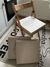 12 x Stuhlkissen Sitzkissen Bank-Auflagen Kunstleder 40 x 40 cm grau-beige NEU