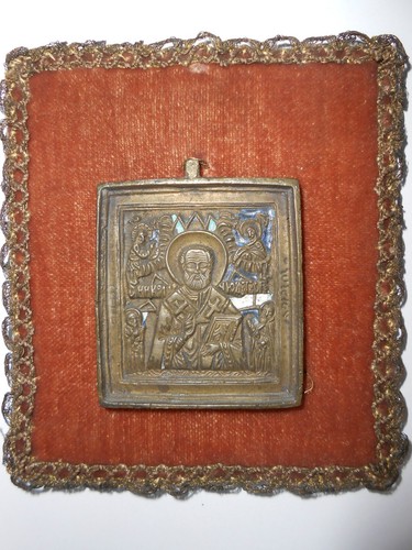 Russische bronze messing ikone - russische,