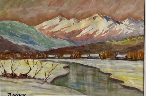 Winterliche berglandschaft - winterliche,