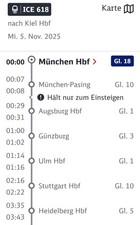 ICE Bahnticket 2 Personen München - Köln Mittwoch 05.11.2025