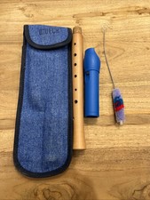 Moeck 1023 Flauto Sopran-Blockflöte Blau Barocke Griffweise Flöte Blockflöte