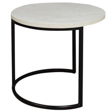 Couchtisch - weiß-schwarz -