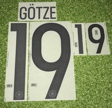 Mario Götze Flock Set in Matchworn Size für das alte DFB Deutschland Home Trikot