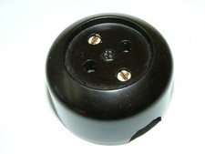 Alte Bakelit Steckdose Aufputz AP rund Loft design Art Deco