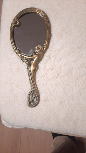 Alter handspiegel messing - ,