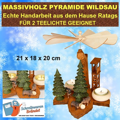 Massivholz pyramide wildsau - pyramide,