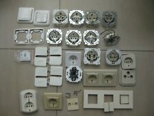 Konvolut Steckdosen Schalter Schalterteile Rahmen Sammlung weiß Merten 10-16/250