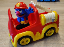 Sesamstraße/Sesame Street-Playskool Feuerwehrauto mit Grover Figur
