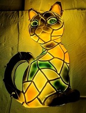 Katzenlampe Leuchte Nachttischlampe Tischlampe  Lampe Kinderzimmer Katze