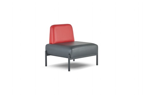 Schwarz rot ledersofa - rot,