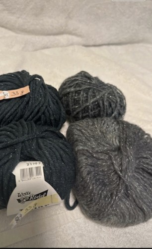 Glitzer wolle anthrazit - anthrazit, grau