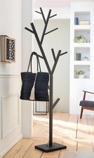 Metall Garderobe "Baum" schwarz, Flurgarderobe Garderobenständer Standgarderobe