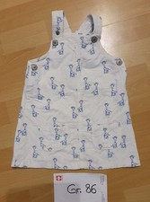 Süßes Baby Kleid Cordkleid Giraffe größenverstellbar Größe 86 Mädchen weiß/blau