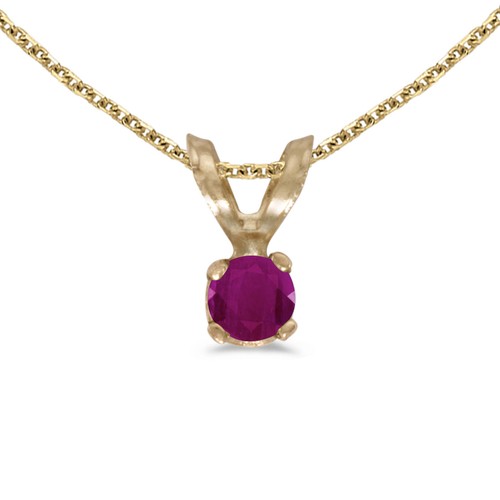Lxr 14k gelbgold rund rubin - gelbgold,