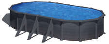 Stahlwandpool Oval Gartenpool Pool Stahlwandbecken GRANADA 500 x 300 x 132 cm