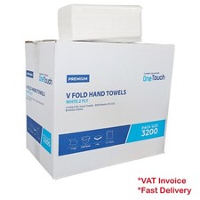 Neu 2-lagig weiches weißes Papiertuch V-faches Gewebe mehrfach gefaltete Servietten 3200 Zwischenfaltbar