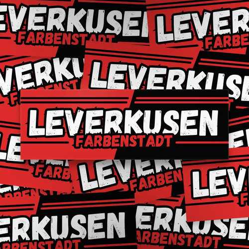100x leverkusen aufkleber - leverkusen, aufkleber/
