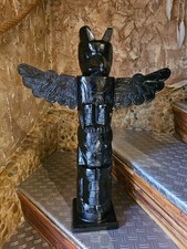 Marterpfahl aus Albesia holz Totem Pole wood Dekoration Höhe 60 cm Totempfahl