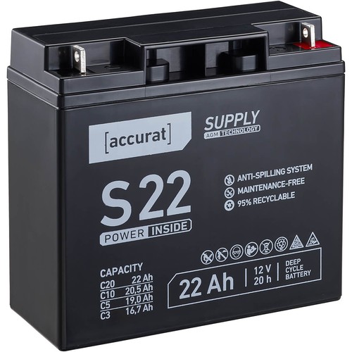 Agm batterie 12v 22ah - batterie,