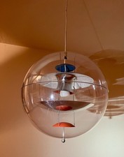 Designerlampe Verpan Pendelleuchte VP Globe 50 Alu