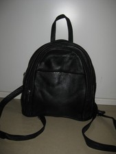 Kleiner Rucksack, Handtasche, Tasche, Echtleder, schwarz