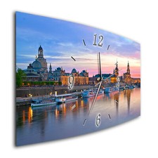 BM Wanduhr 44 cm x 22 cm  leises Uhrwerk Quarzwanduhr 7550-1a Dresden Kirche