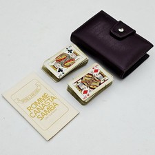 1978 Miniatur Kartenspiel ROMMÉ CANASTA PATIENCE 108 Karten Spielregel Etui