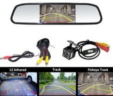 4.3" LCD Rückspiegel Monitor mit Auto Rückfahrkamera Rückfahrsystem Set DE