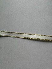 5  Meter Satinband Weiß mit Goldkante, 6 mm breit