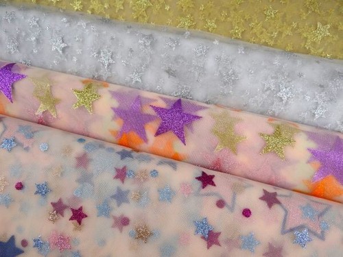Tüll glitzersterne - tüll,