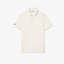 Herren T-Shirt Lacoste Regular Fit UV Protect Golf Poloshirt in Creme